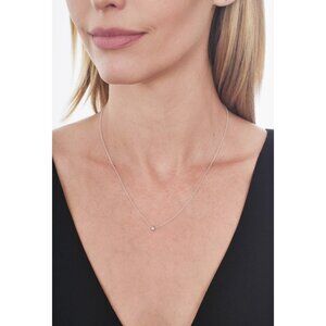 BONY LEVI Petite Bezel Diamond Solitaire white gold diamond Necklace